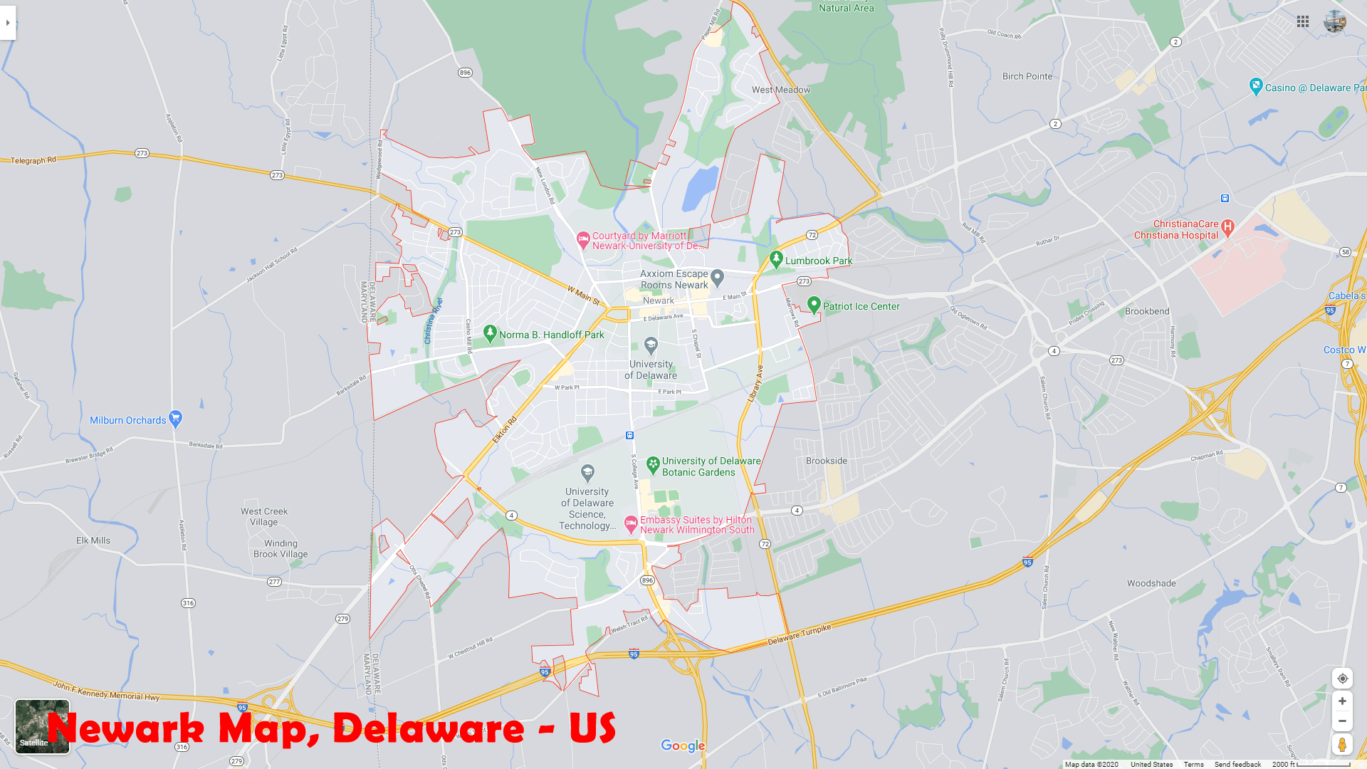 Newark Delaware Map